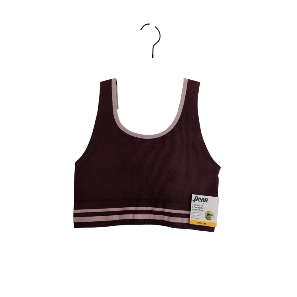 Women's Penn Seamless Reversible Sports Bra Windsor Wine Burgundy Size XXL